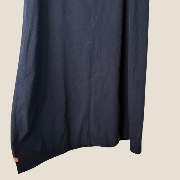 Ralph Lauren A-Line Navy Blue Vintage 77% Wool Equestrian Maxi Skirt Size 14 - Picture 4 of 12